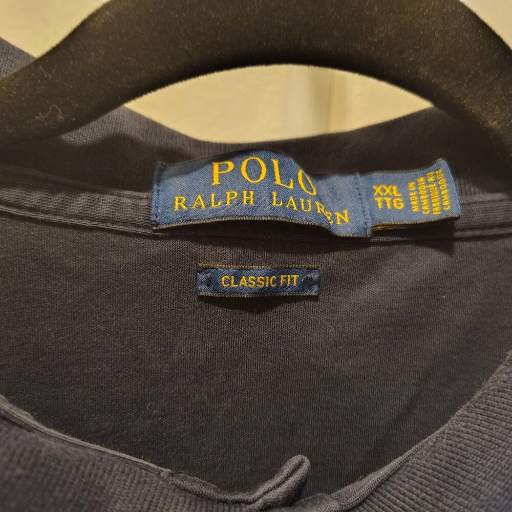Polo Ralph Lauren Men's Classic Fit Polo Size XXL Navy Blue Short Sleeve